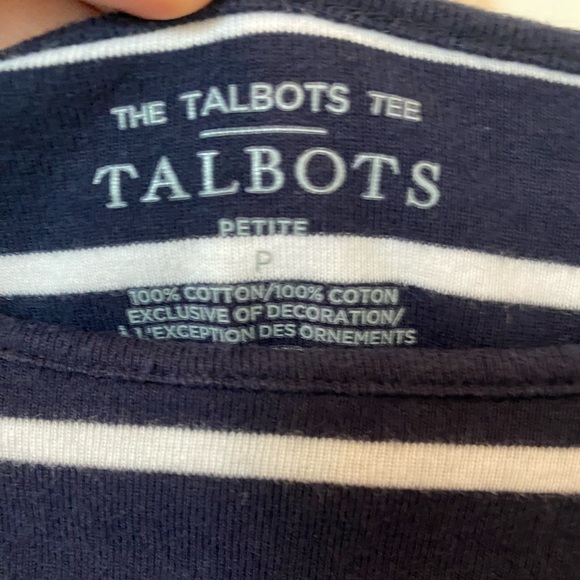 Talbots Striped Navy and White Nautical Top ❤️ - Picture 3 of 3
